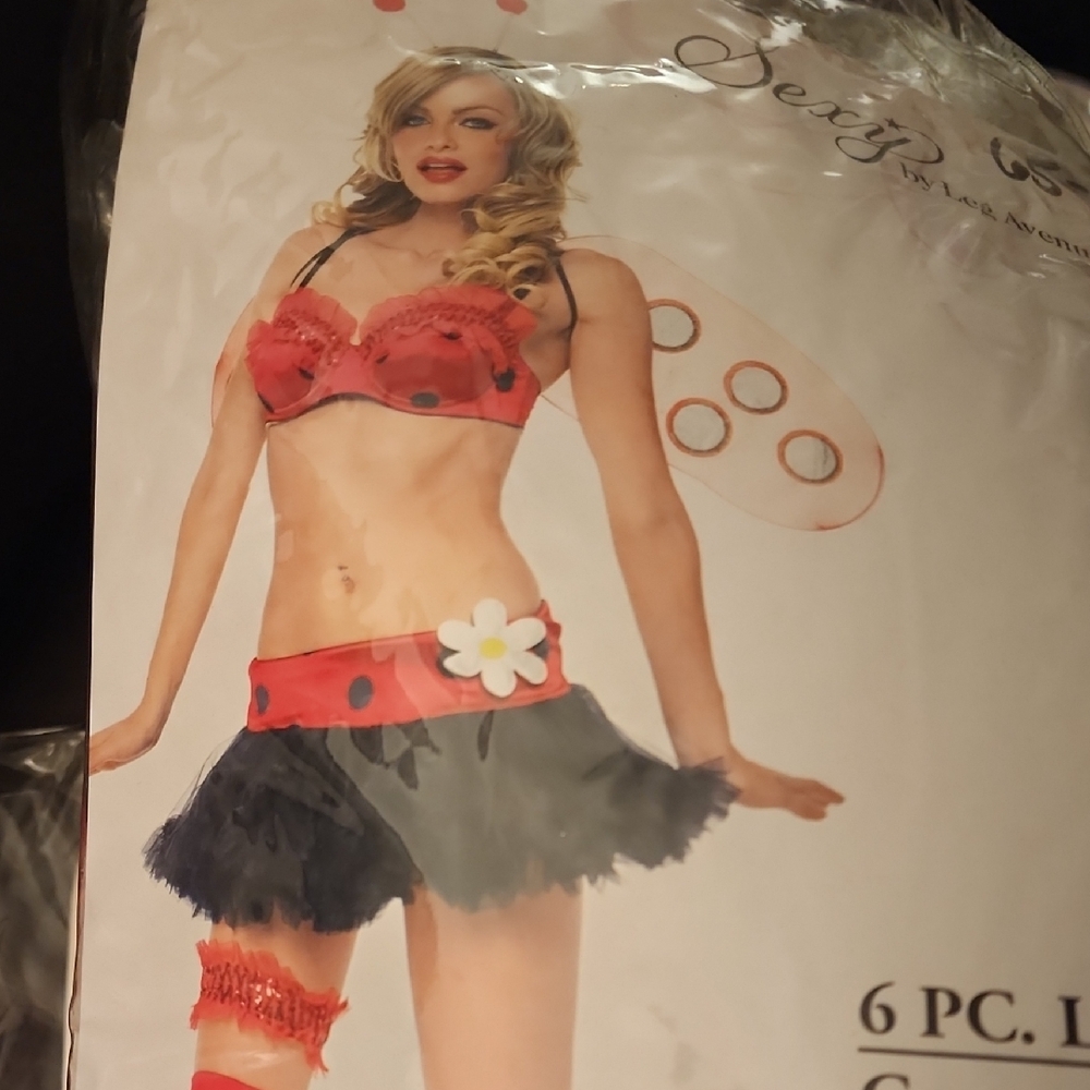 Leg Avenue Red and Black Ladybug Costume Set M/L